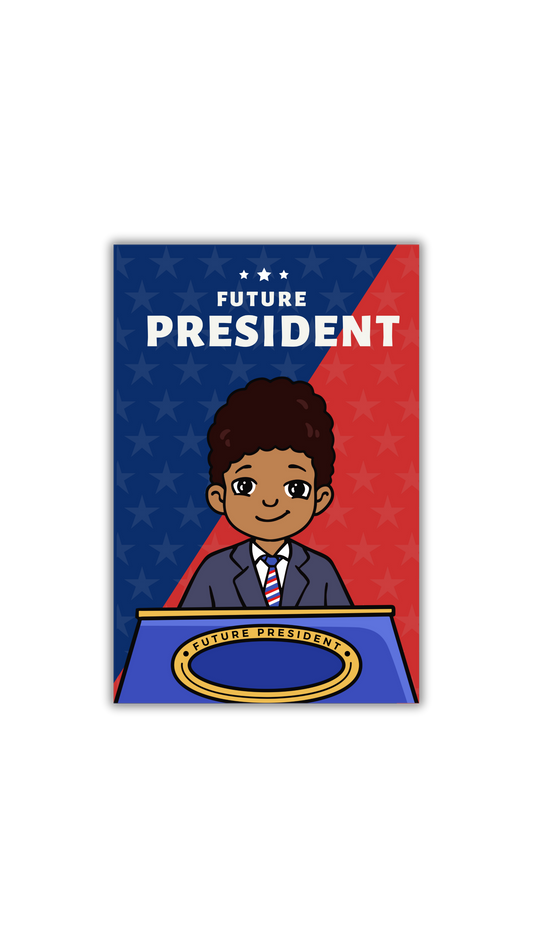 Color Block Future President Sticker