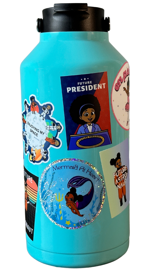 Magical Mermaid Glitter Round Sticker