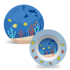 Marine Biology Plate Set (BPA-Free, Non-Toxic, Dishwasher & Microwave Safe)