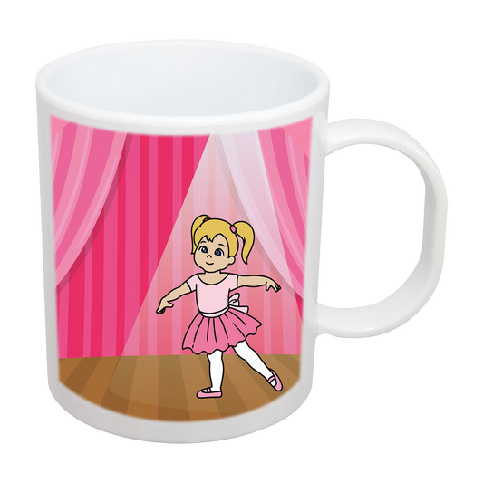 Quick Ship Pink Ballerina Mugs