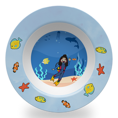 Hope Kid Marine Biologist Plate Set (BPA-Free, Non-Toxic, Dishwasher & Microwave Safe)