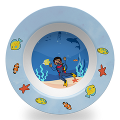 Percy Kid Marine Biologist Plate Set (BPA-Free, Non-Toxic, Dishwasher & Microwave Safe)