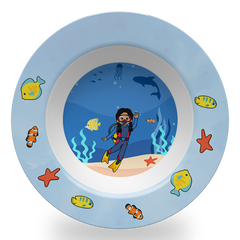 Shaula Kid Marine Biologist Plate Set (BPA-Free, Non-Toxic, Dishwasher & Microwave Safe)