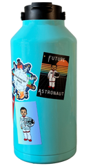 Retro Rectangle Astronaut Sticker