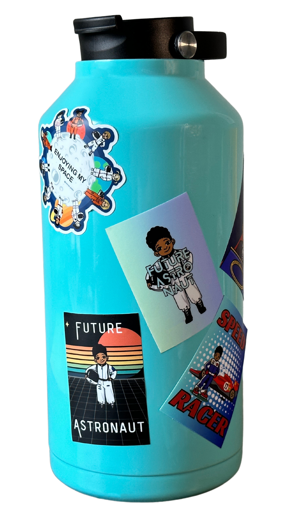 Retro Rectangle Astronaut Sticker