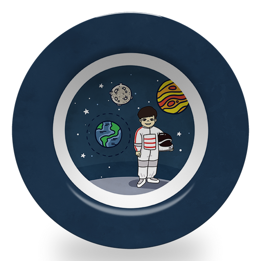 Leo Kid Astronaut Plate