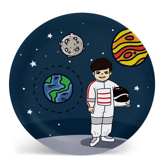 Leo Kid Astronaut Plate