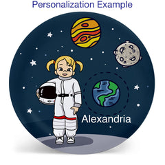 Leo Kid Astronaut Plate